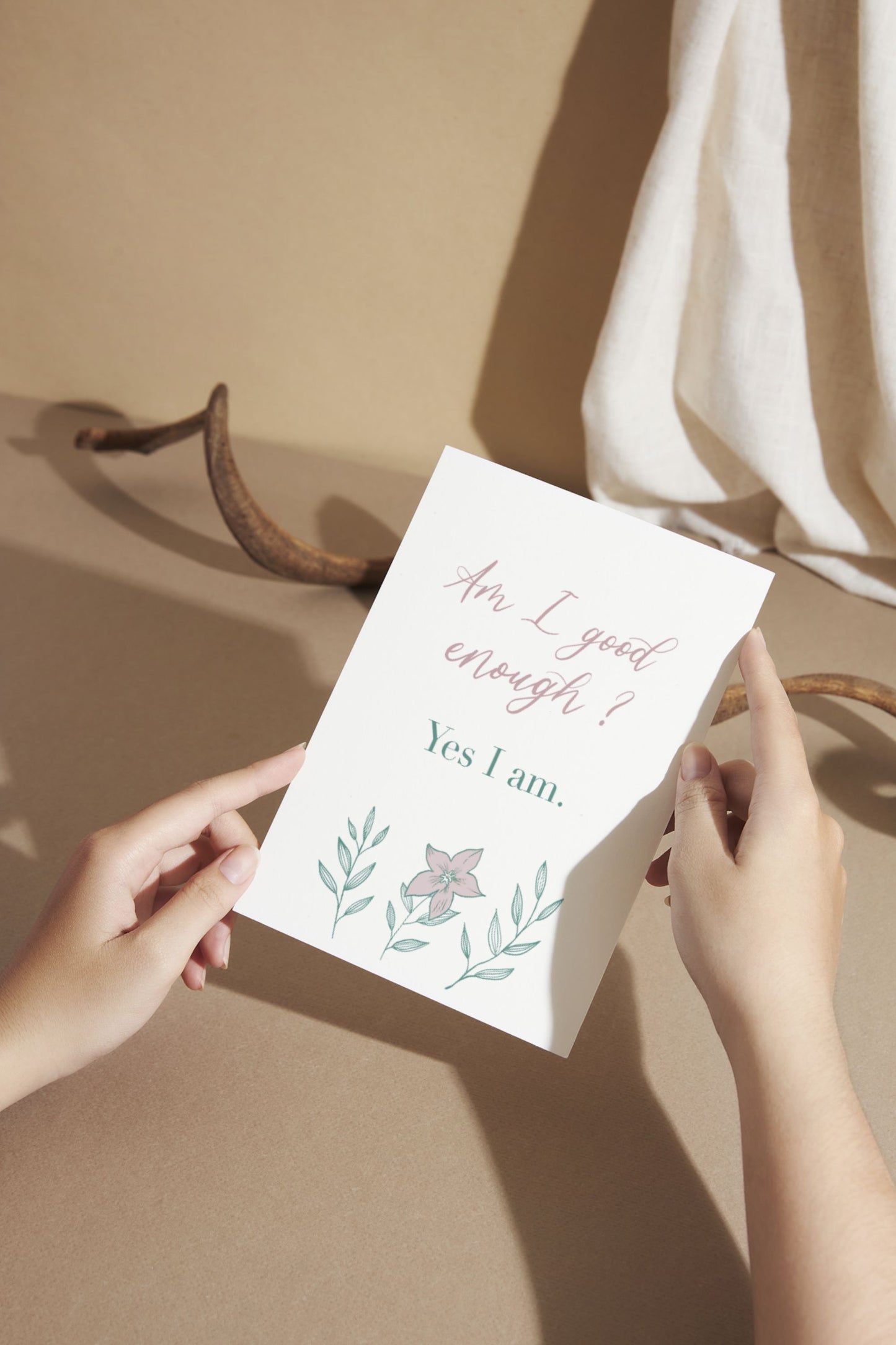 Am I good enough? Yes, I am” Digital Print