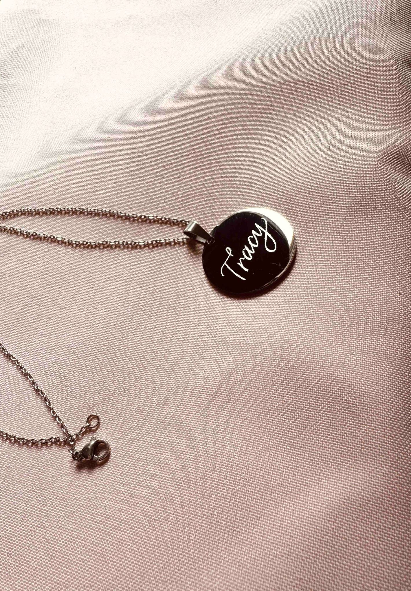 Personalised necklace silver | Personalised Gift for her | Name necklace | Bridesmaids gift | Hand engraved necklace | Birthday gift | Anniversary