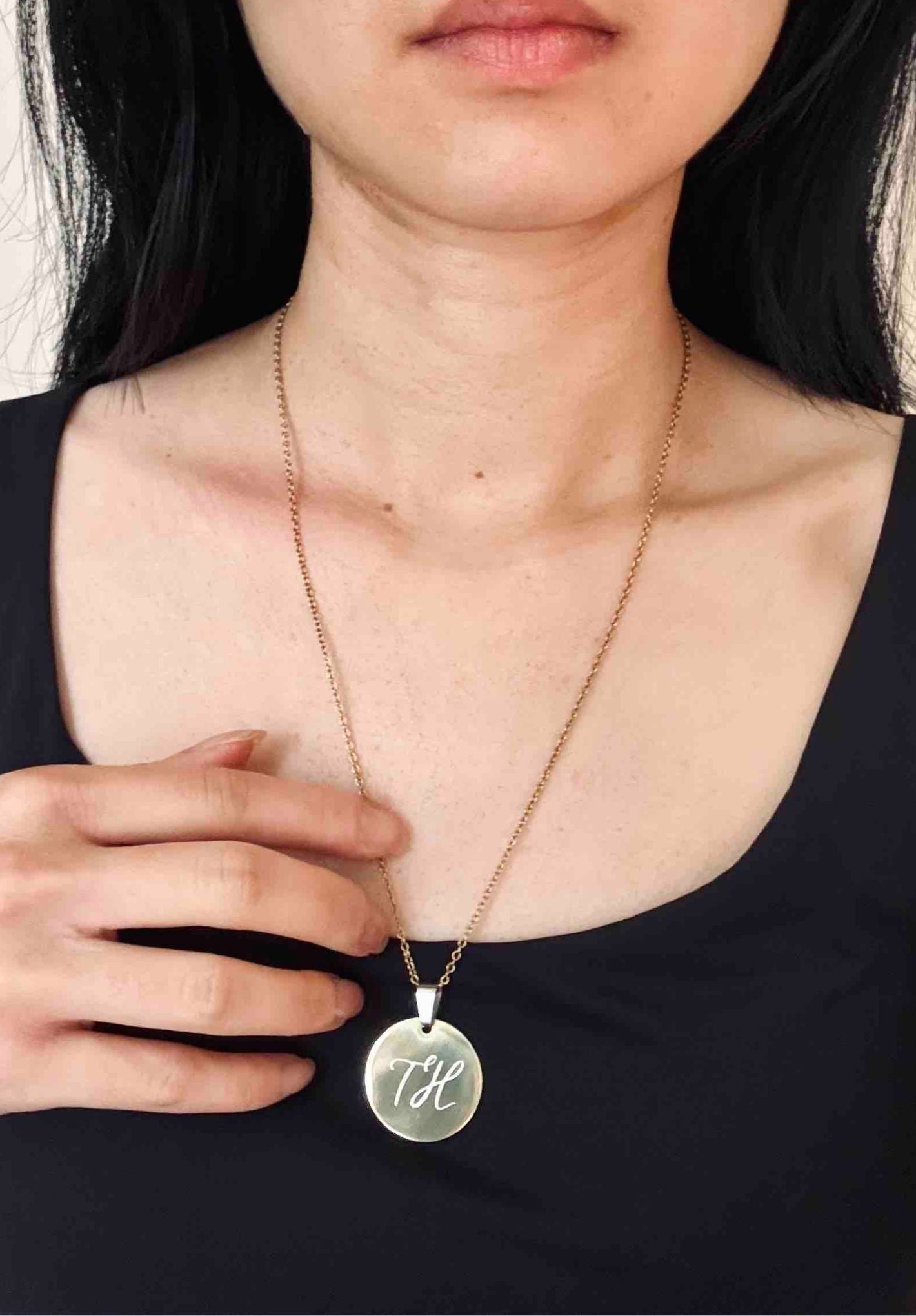Personalised initial necklace gold | Dainty minimalist necklace | Birthday gift for her | Bridesmaid gift necklace | Engraved necklace for girlfriend