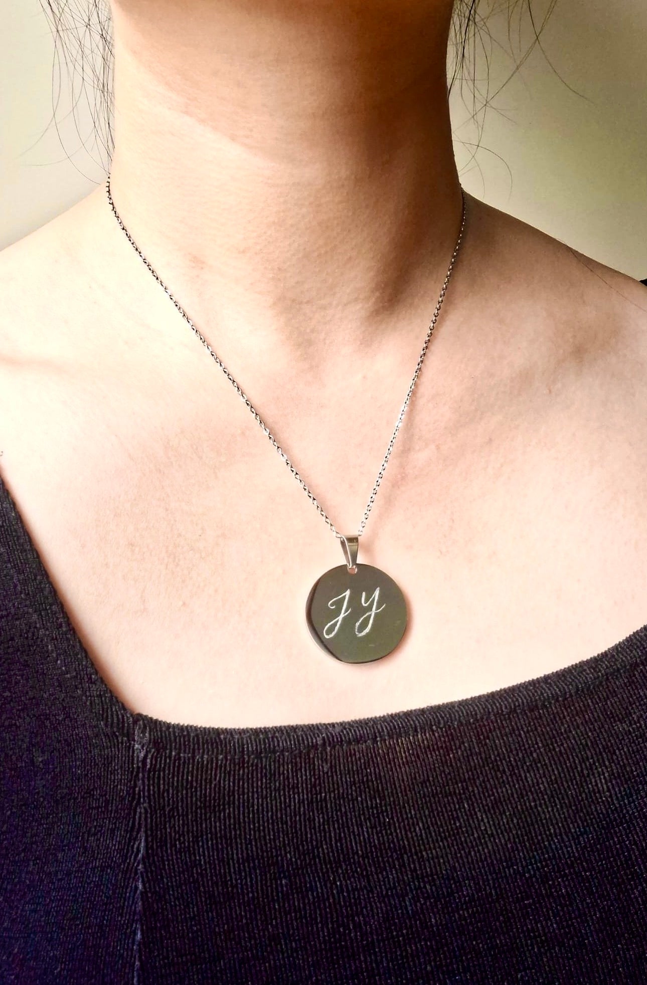 Personalised necklace silver | Personalised Gift for her | Name necklace | Bridesmaids gift | Hand engraved necklace | Birthday gift | Anniversary
