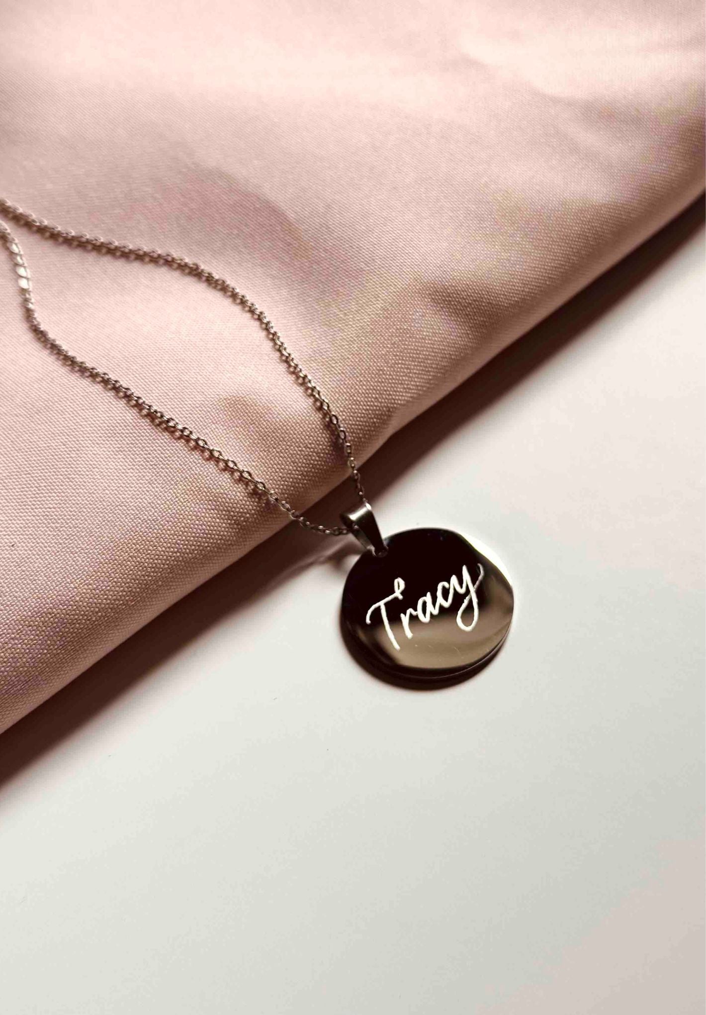 Personalised necklace silver | Personalised Gift for her | Name necklace | Bridesmaids gift | Hand engraved necklace | Birthday gift | Anniversary